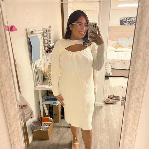 Abercrombie & Fitch | Dresses | Cream Sweater Dress | Poshmark